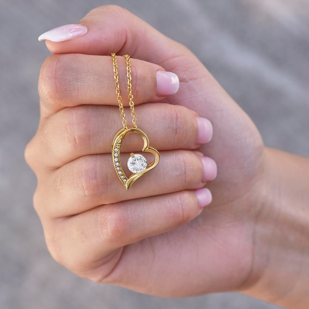 Personalized Open Heart Pendant Necklace - Unique Gift for Wife