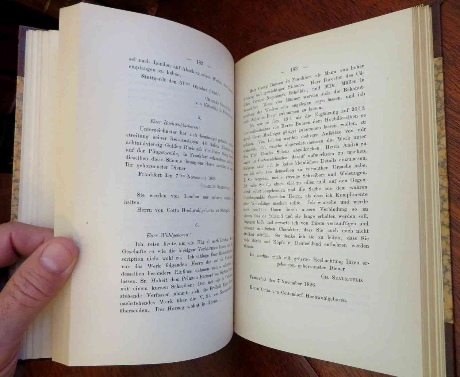 Charles Sealsfield Collected Poetry 1897 German Leather Book