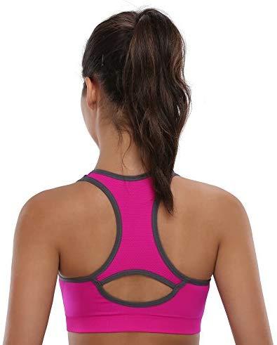 BAOMOSI Women's Seamless Racerback Sports Bra - High Impact Support for Yoga, Gym & Workout