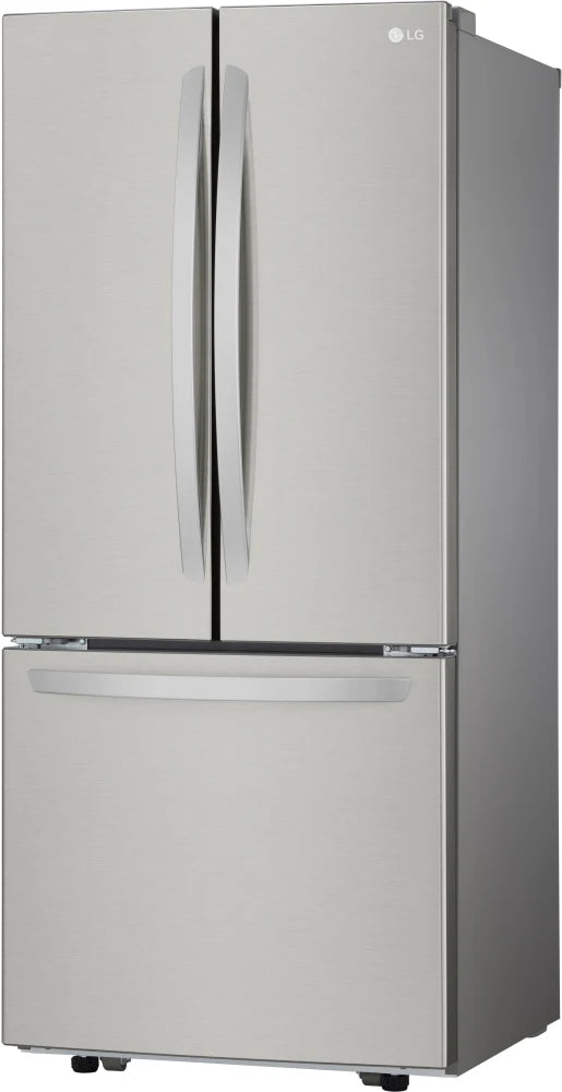 LG - 30 in. W 22 cu. ft. French Door Refrigerator with Ice Maker in Stainless Steel