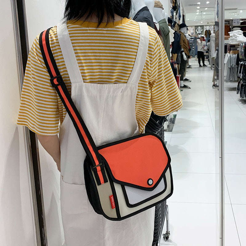 Kawaii Cartoon Art Anime Shoulder Messenger Bag - Two-dimensional Trend Design