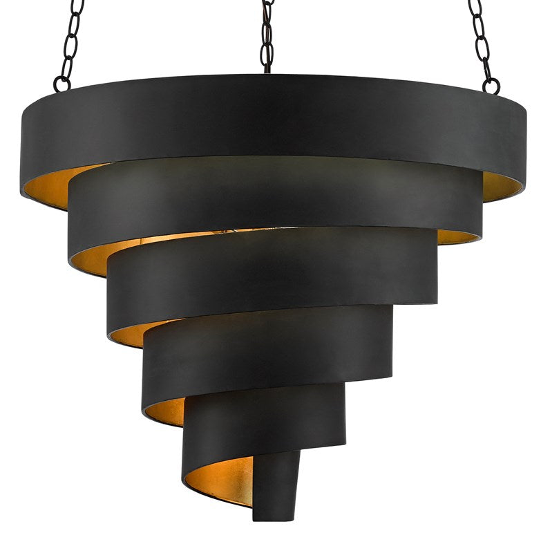 Chiffonade Large Black Pendant Light
