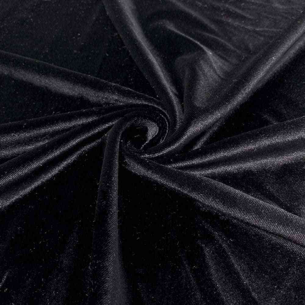 Stretch Velvet Fabric - Black - 60" Wide for Sewing, Apparel, and Crafts