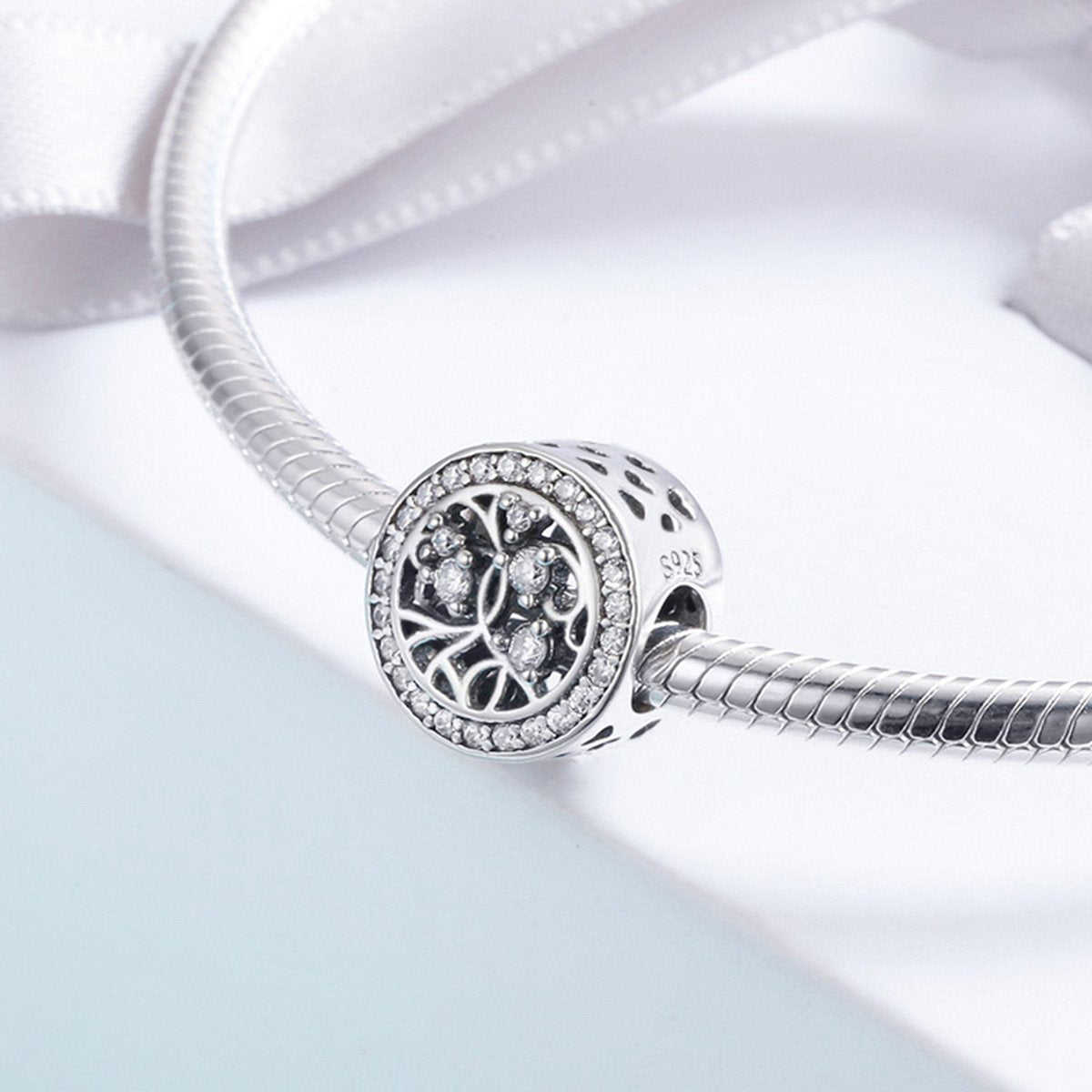 Sterling 925 Silver Tree Charm Bead Pendant for Pandora & European Bracelets