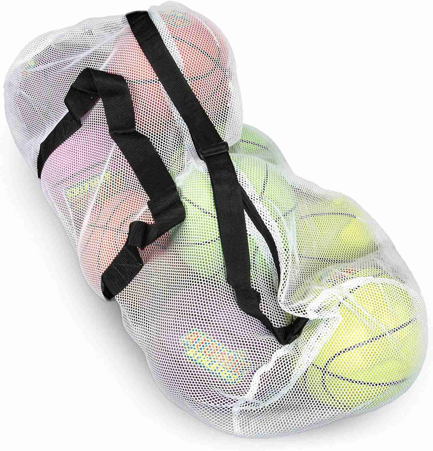 Crown Sporting Goods 39 Mesh Sports Ball Bag with Adjustable Shoulder Strap