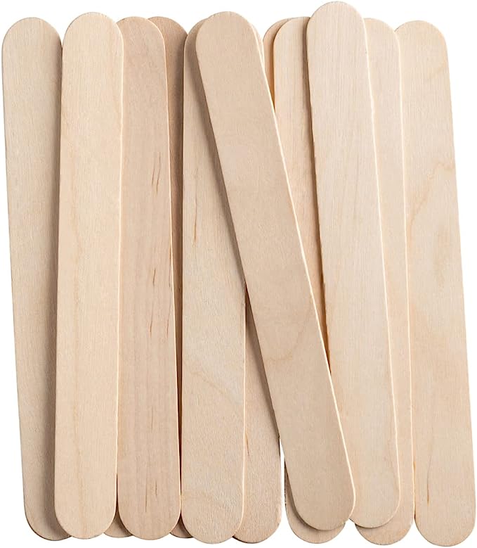 Jumbo 6 Inch Wooden Multi-Purpose Popsicle Sticks (Case of 6000)
