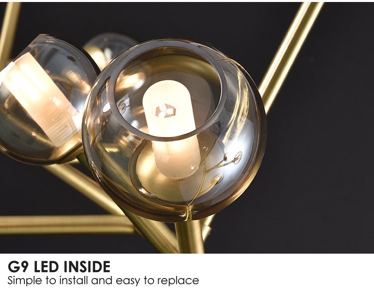 MIRODEMI® Luxury Molecular-Shaped Chandelier for Living Room, Kitchen, Dining Room