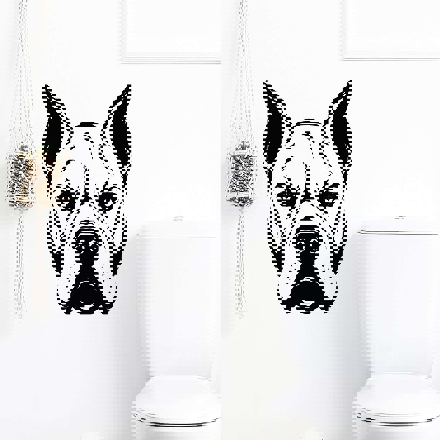 Vinyl Wall Decal Dog Pitbull Head Design for Pets and Nursery Decor