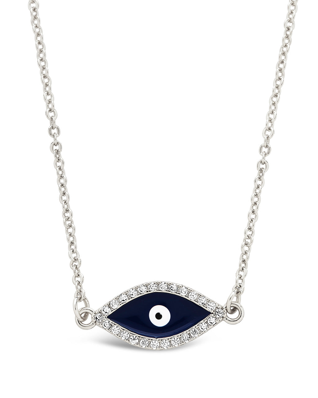 CZ & Enamel Evil Eye Pendant