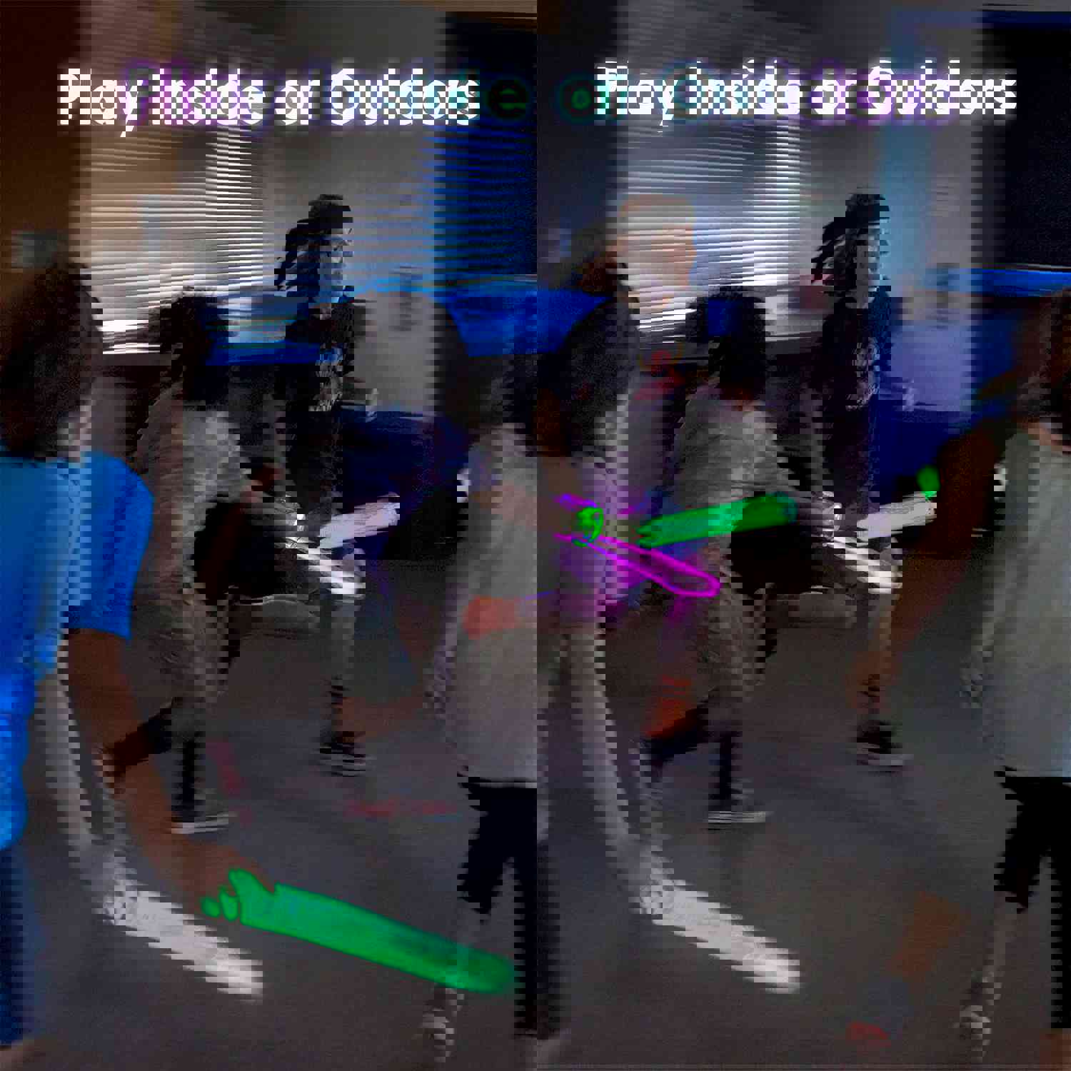 Starlux Games Glow Battle: Ninja Game with Glow-in-The-Dark Foam Swords for Kids and Teens