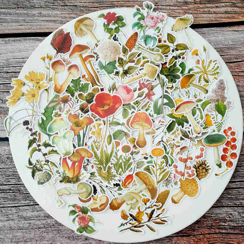 Vintage Flowers Stickers Pack A