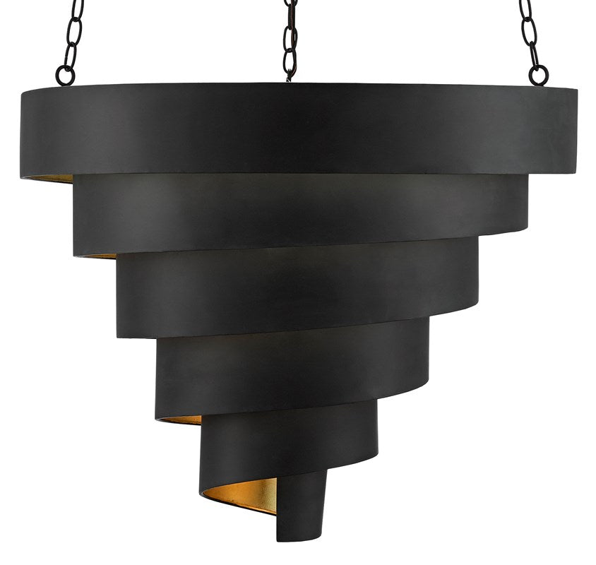 Chiffonade Large Black Pendant Light
