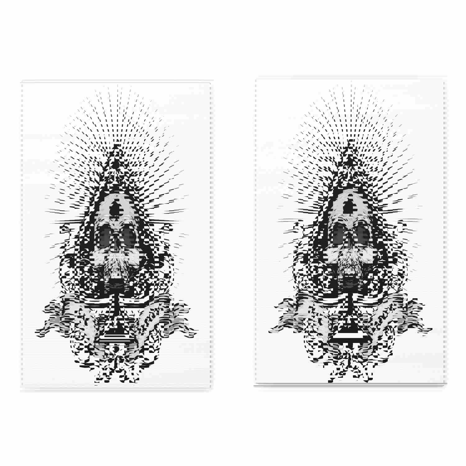 Grunge Ace of Spades Playing Card Canvas Wall Art - Ready-to-Hang Home Decor