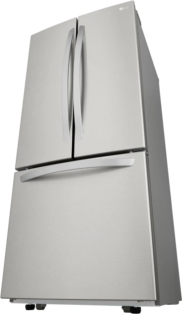 LG - 30 in. W 22 cu. ft. French Door Refrigerator with Ice Maker in Stainless Steel