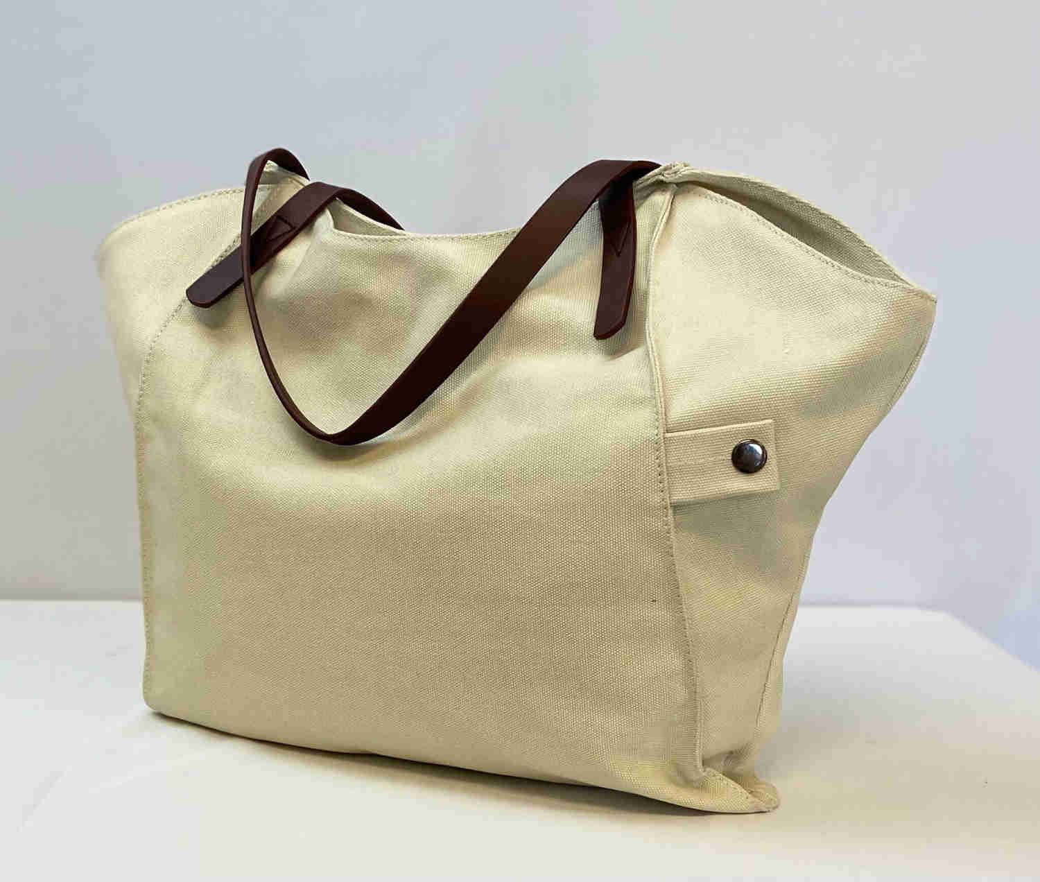 Eco-Friendly Cream Canvas Tote with Hemp Cosmetic & Tech Bag Bundle