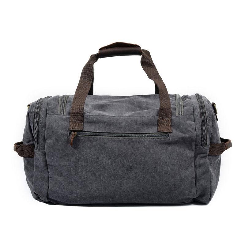 Mens Waxed Canvas Leather Weekender Bag - Durable Travel Bag for Men