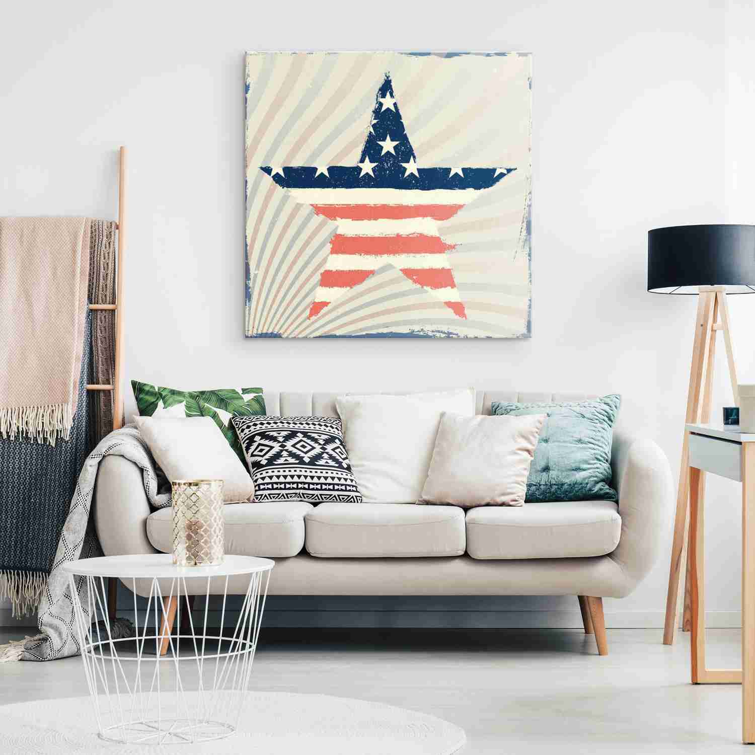 GRUNGE STAR - Premium Canvas Art Print