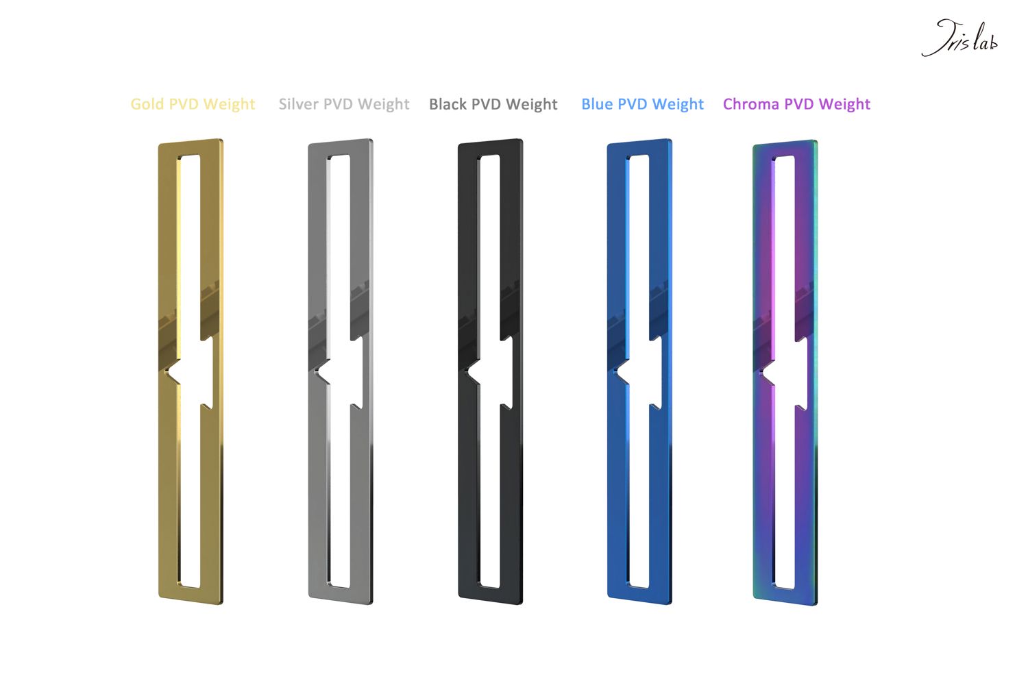 Jris80 Keyboard Accessories - Rectangle Weight, Stainless Steel Strip & Rotary Knob