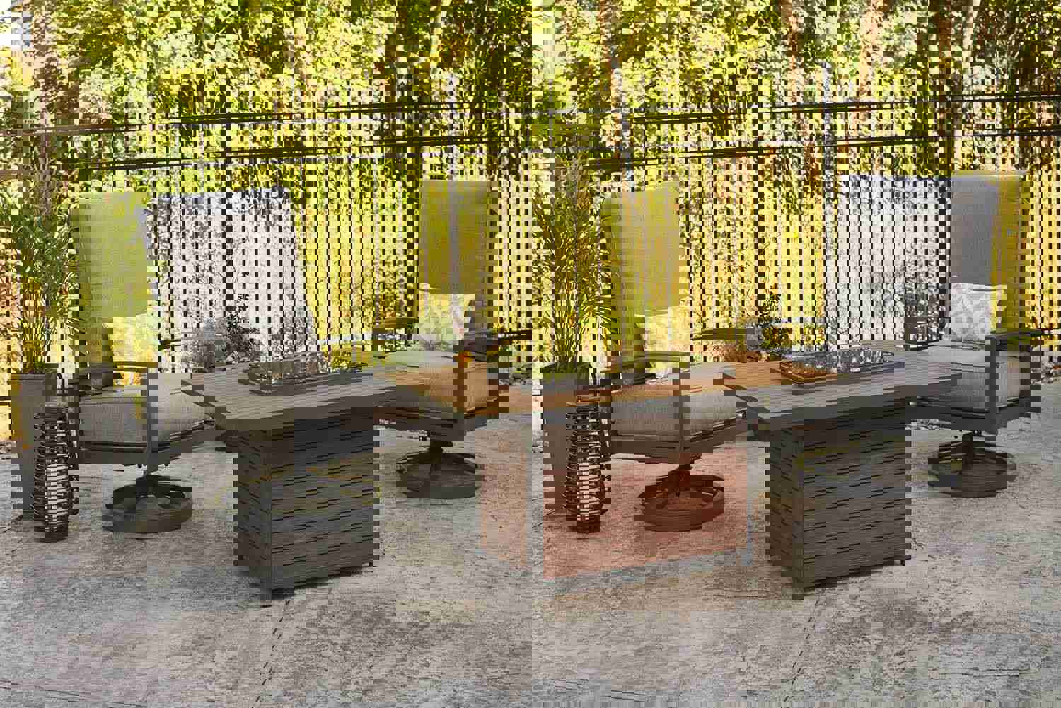 Outdoor Greatroom Kenwood Rectangular Gas Fire Pit Table - KW-1224-19-K