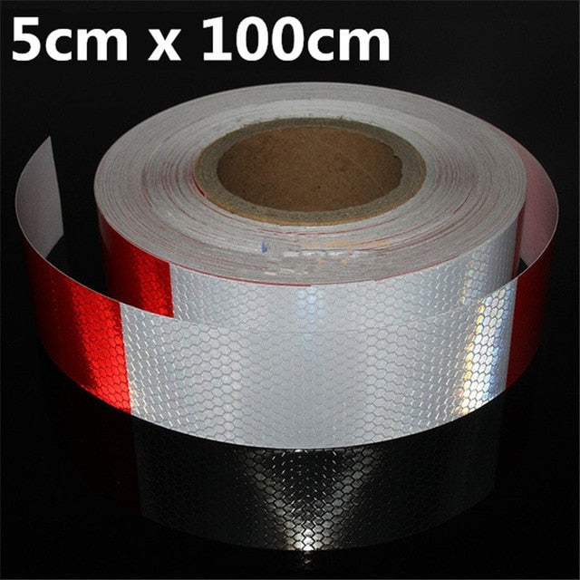 Safety Mark Reflective Tape Sticker for Car, Motorcycle, and Bicycle DIY Decoration