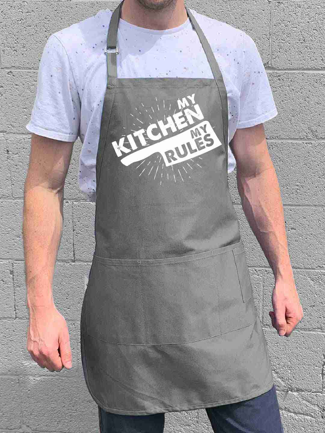 My Kitchen, My Rules Apron - Premium Quality Adjustable Cotton Apron