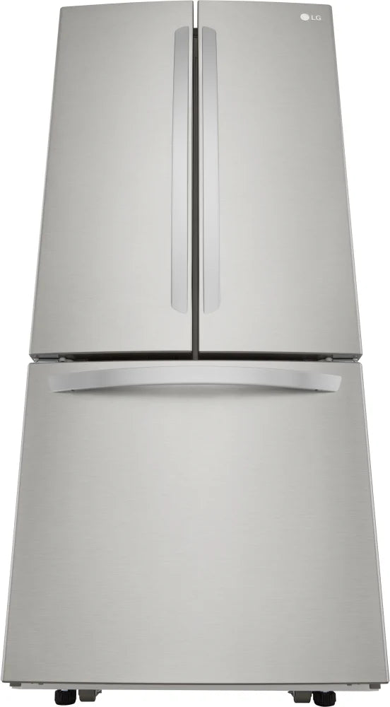 LG - 30 in. W 22 cu. ft. French Door Refrigerator with Ice Maker in Stainless Steel