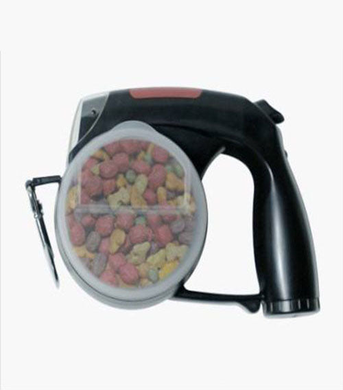 5-in-1 Multi-Functional Dog Leash with Rice Bowl, Water Cup, Toilet Bag Dispenser, and LED Light