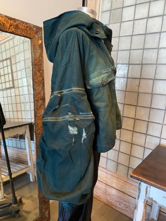 Rundholz DIP Denim Hoodie Jacket - Oversized Fit with Removable Hood and Pockets