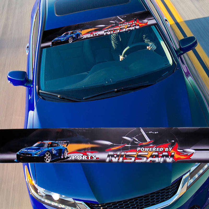 Premium NISSAN NISMO GT-R MOTORSPORTS Windshield Vinyl Banner Decal Sticker