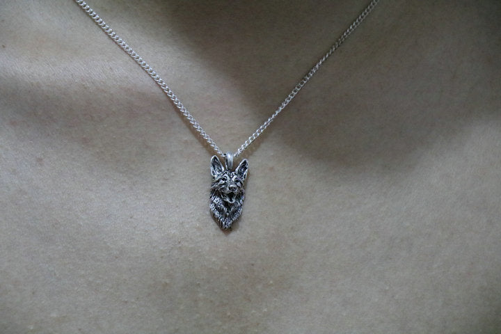 G.SKY German Shepherd Necklace Dog Pendant - Animal Series Jewelry for Pet Lovers (Buy One Get One Free)