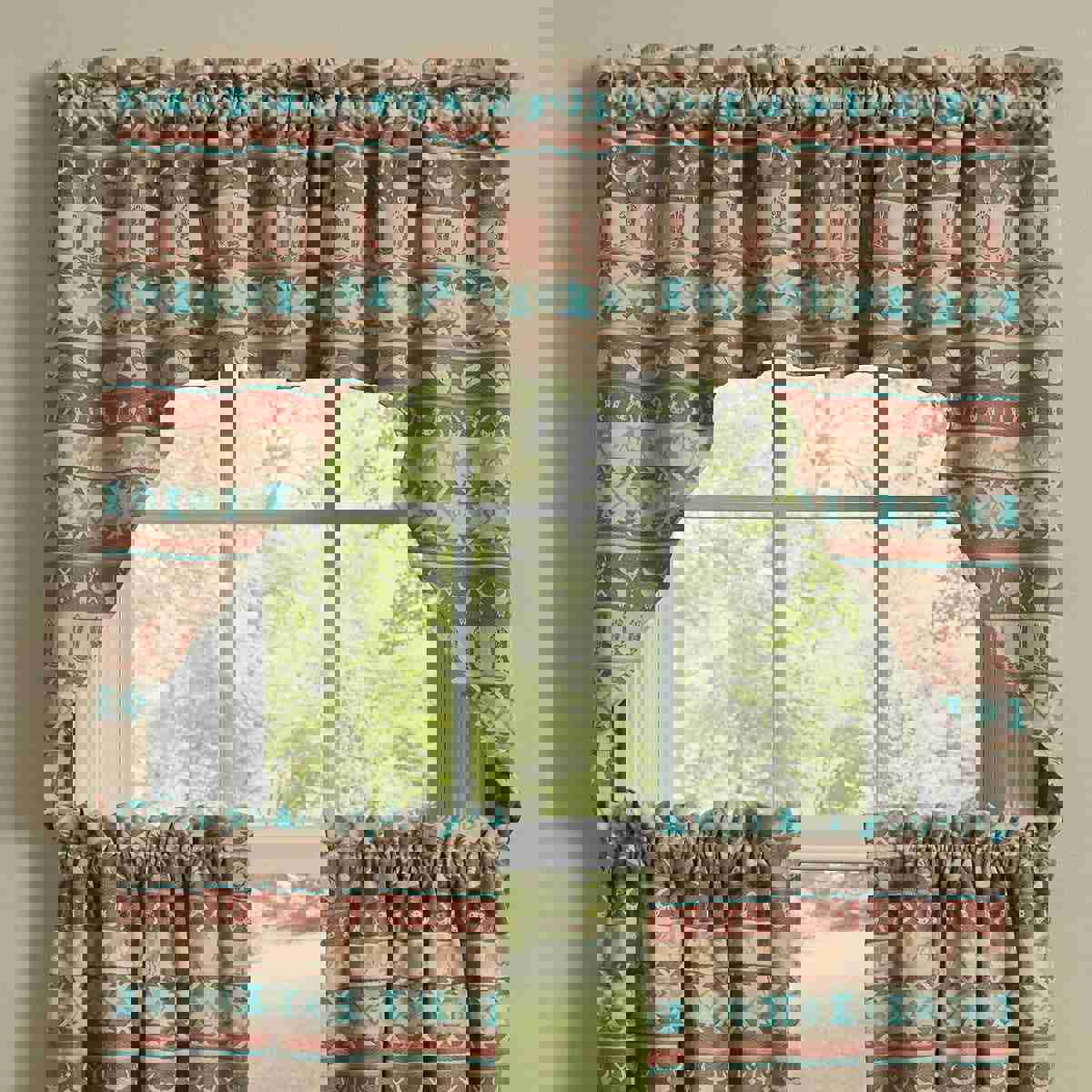 Ranch Jacquard Swag Pair 36 Long Unlined