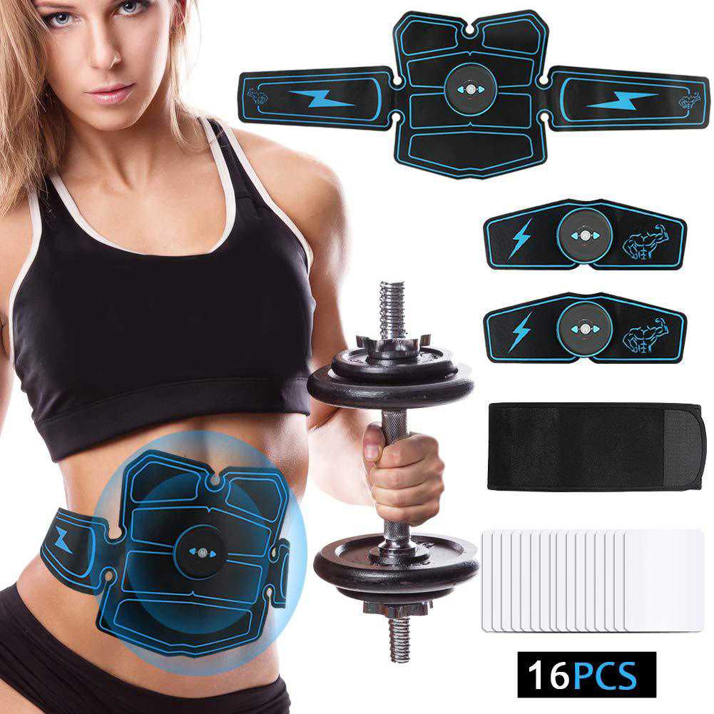 Ems Abdominal Arm Trainer Body Slimming Belt Abs Muscle Stimulator Toner For Home Gym Fitness Exercise