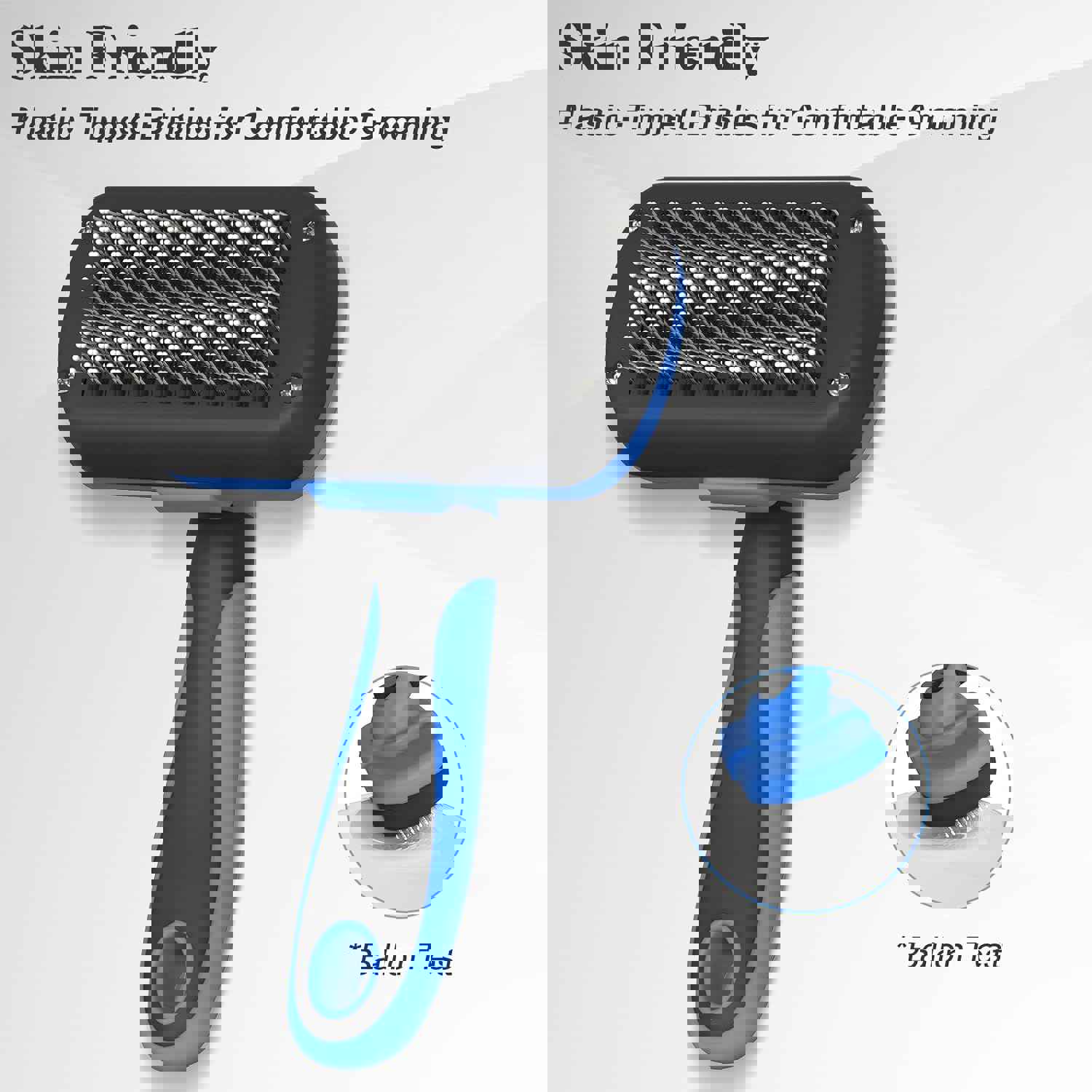 Self Cleaning Slicker Brush for Dogs & Cats - Gentle Deshedding Pet Grooming Tool