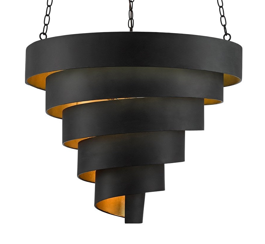 Chiffonade Large Black Pendant Light
