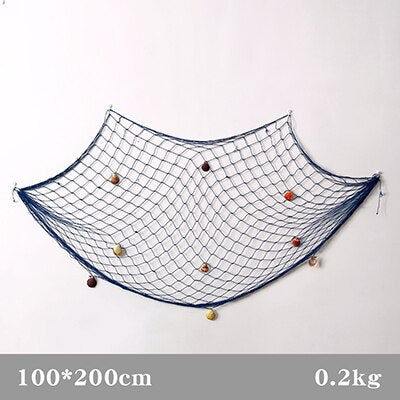 Qfdian Mediterranean Wind Nautical Fishing Net Seaside Wall Decoration