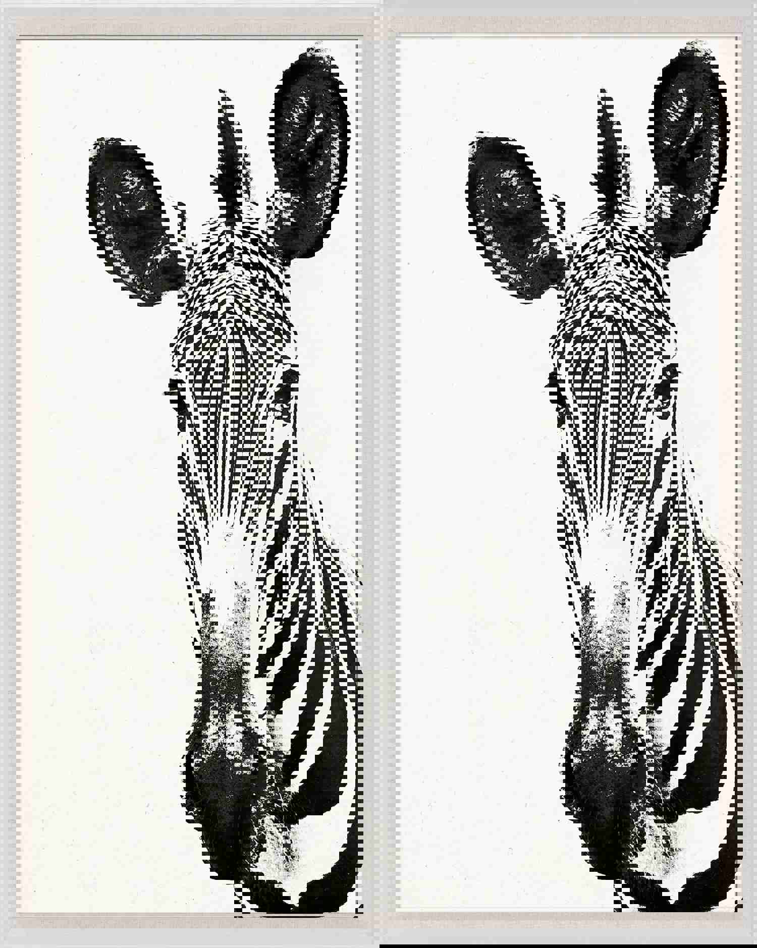 Natural Curiosities Tylinek Zebra Art - High Contrast Wildlife Print