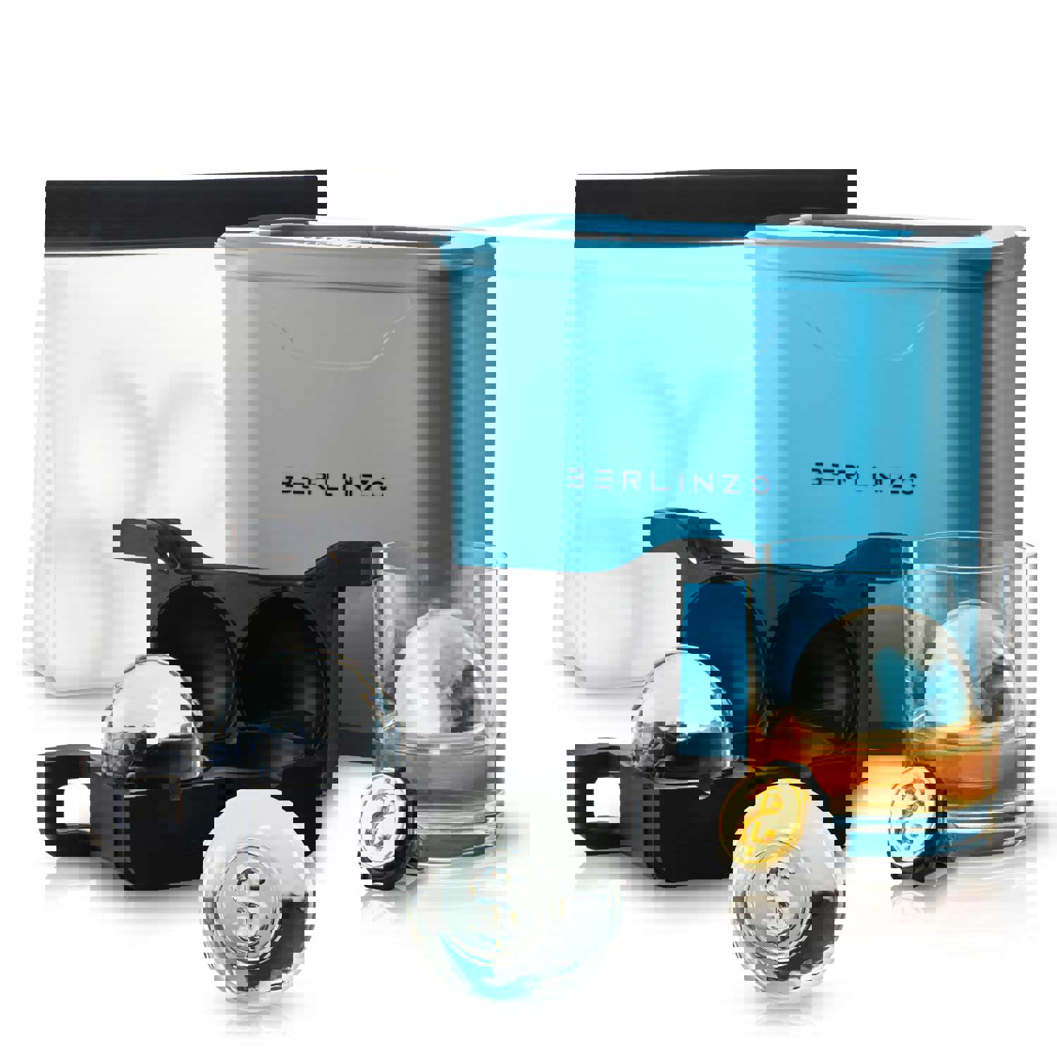 Berlinzo Premium Clear Ice Ball Maker [2024 Upgraded] - Large 2.4-inch Crystal Clear Ice Balls for Whiskey Cocktail