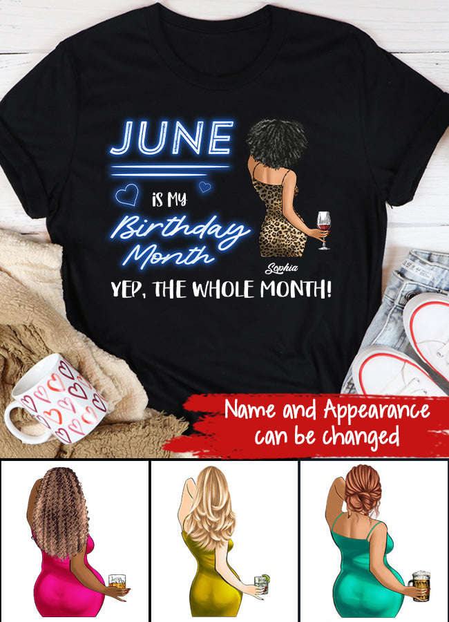 June Birthday Shirt - Custom Birthday Gift for Women Born in June