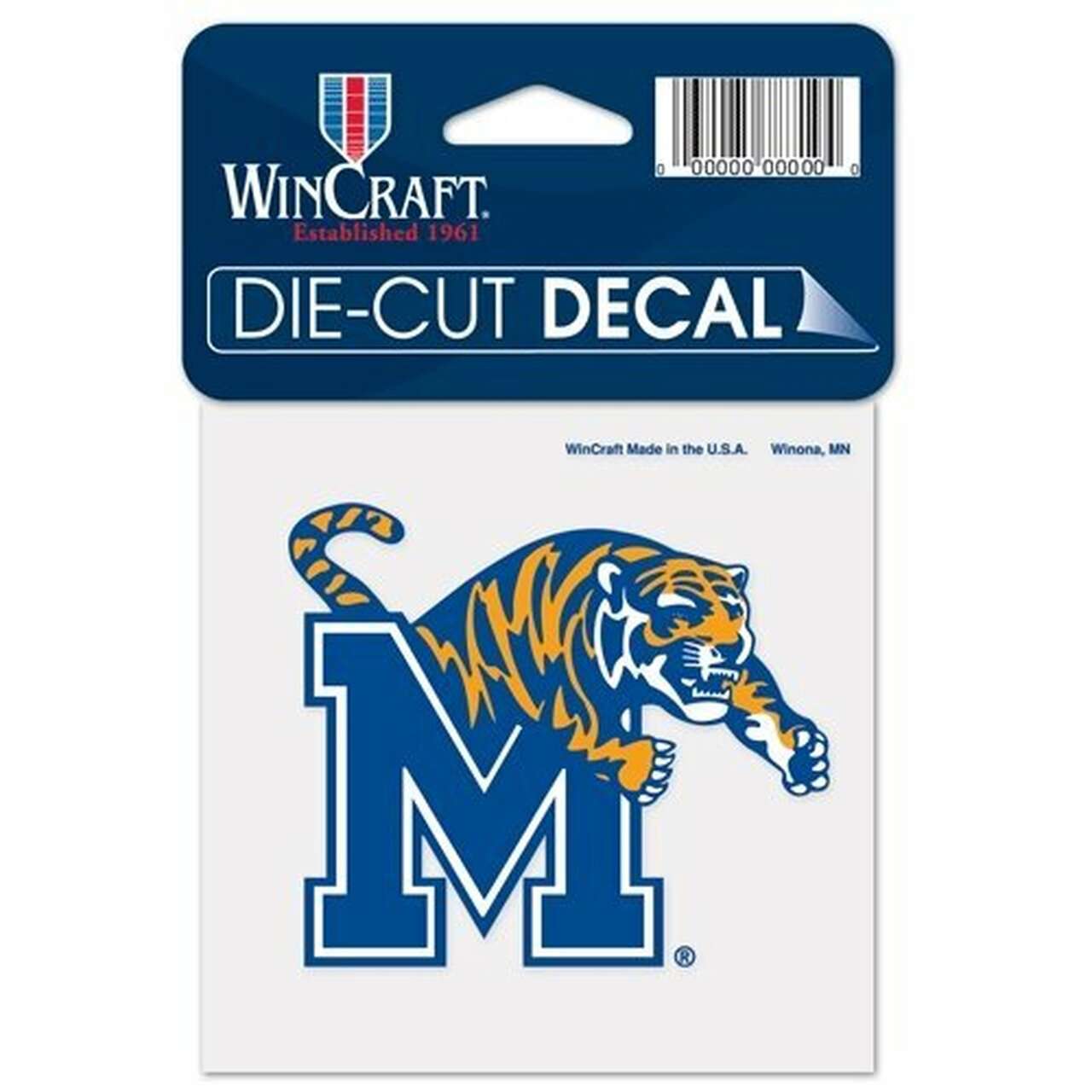 Memphis Tigers Decal 4x4 Perfect Cut