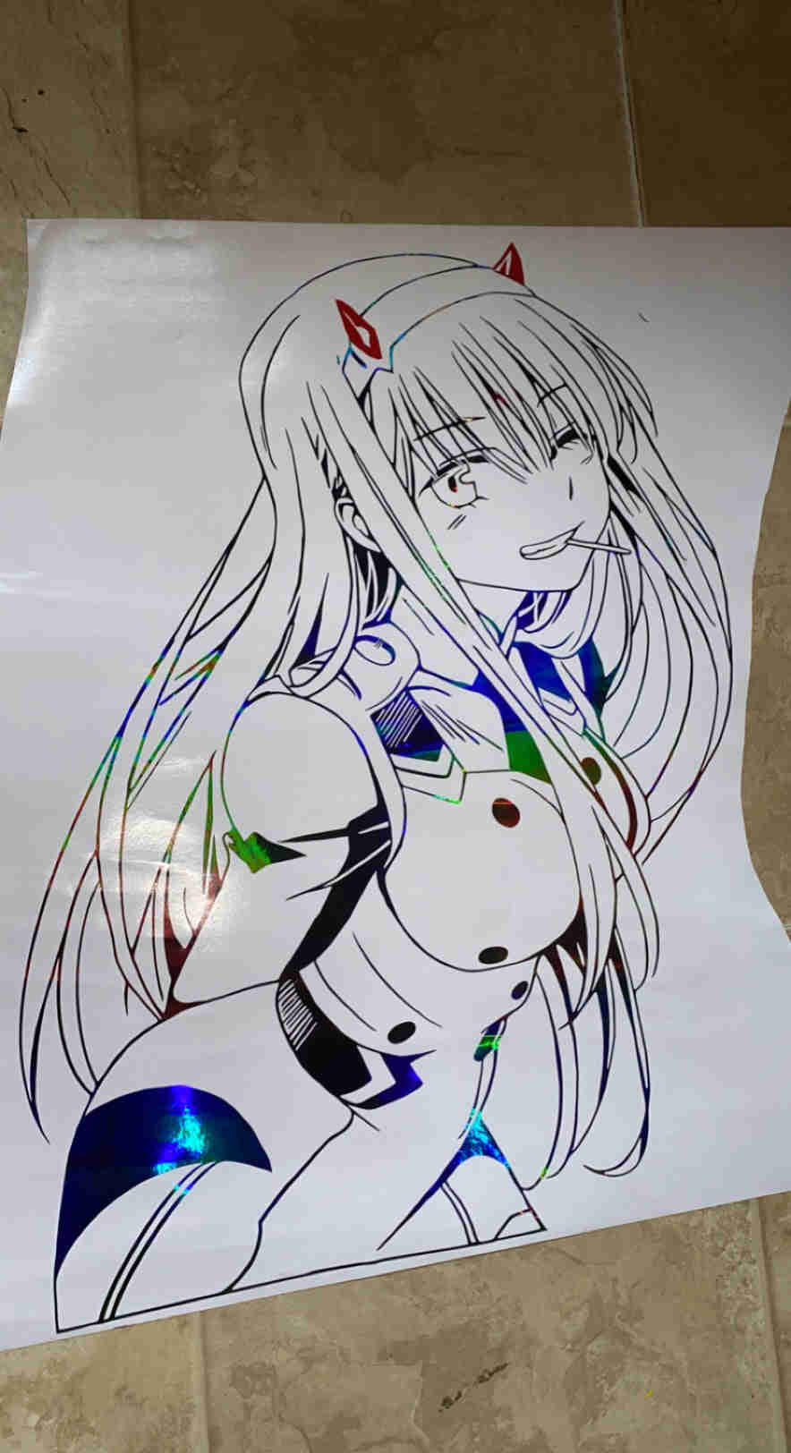 Large Anime Girl 02 Car Graphic Vinyl Decal - Removable Sticker for Cars and Trucks