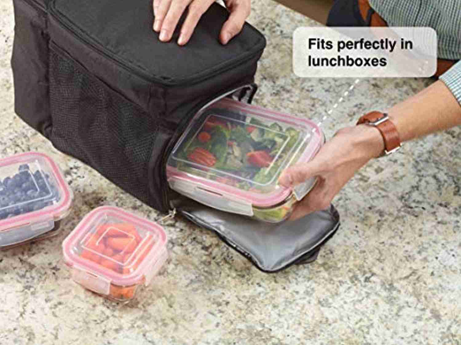 Vibz Glass Food Storage Containers - 18 Piece Set for Prep, Freeze, Reheat, and Bake