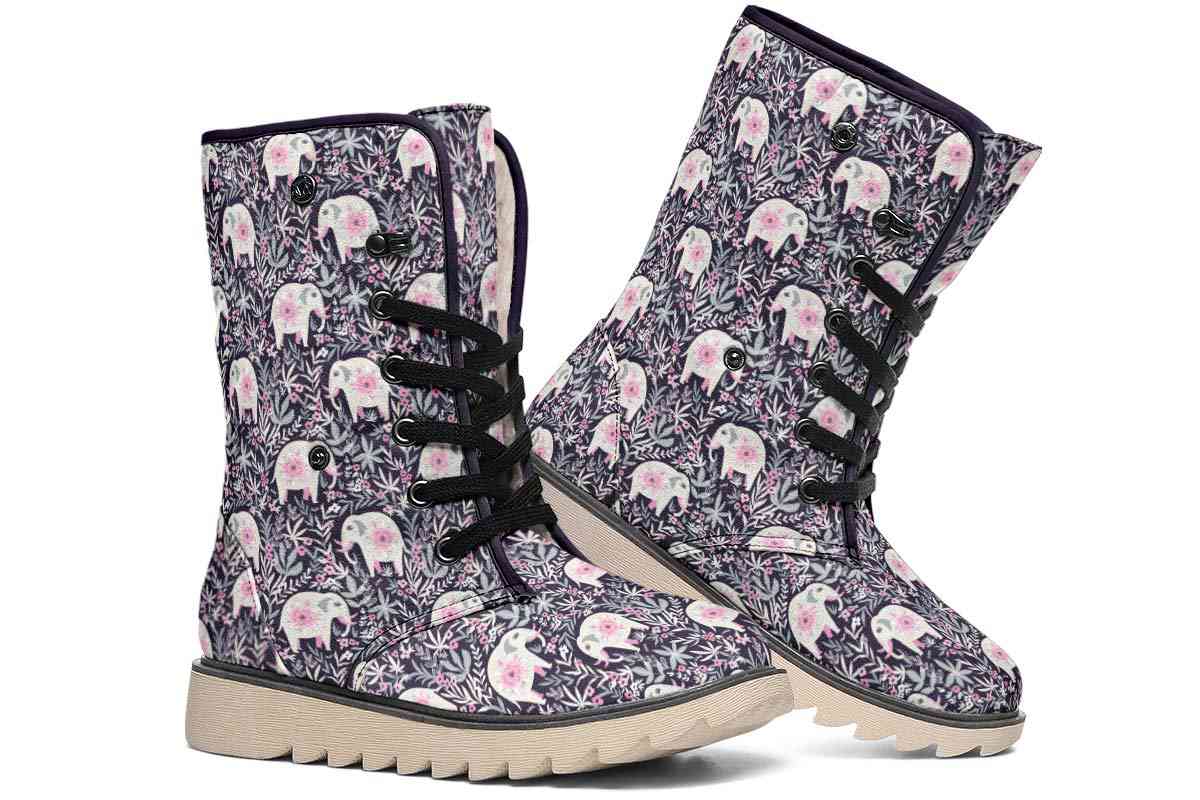 Floral Elephant Polar Vibe Boots