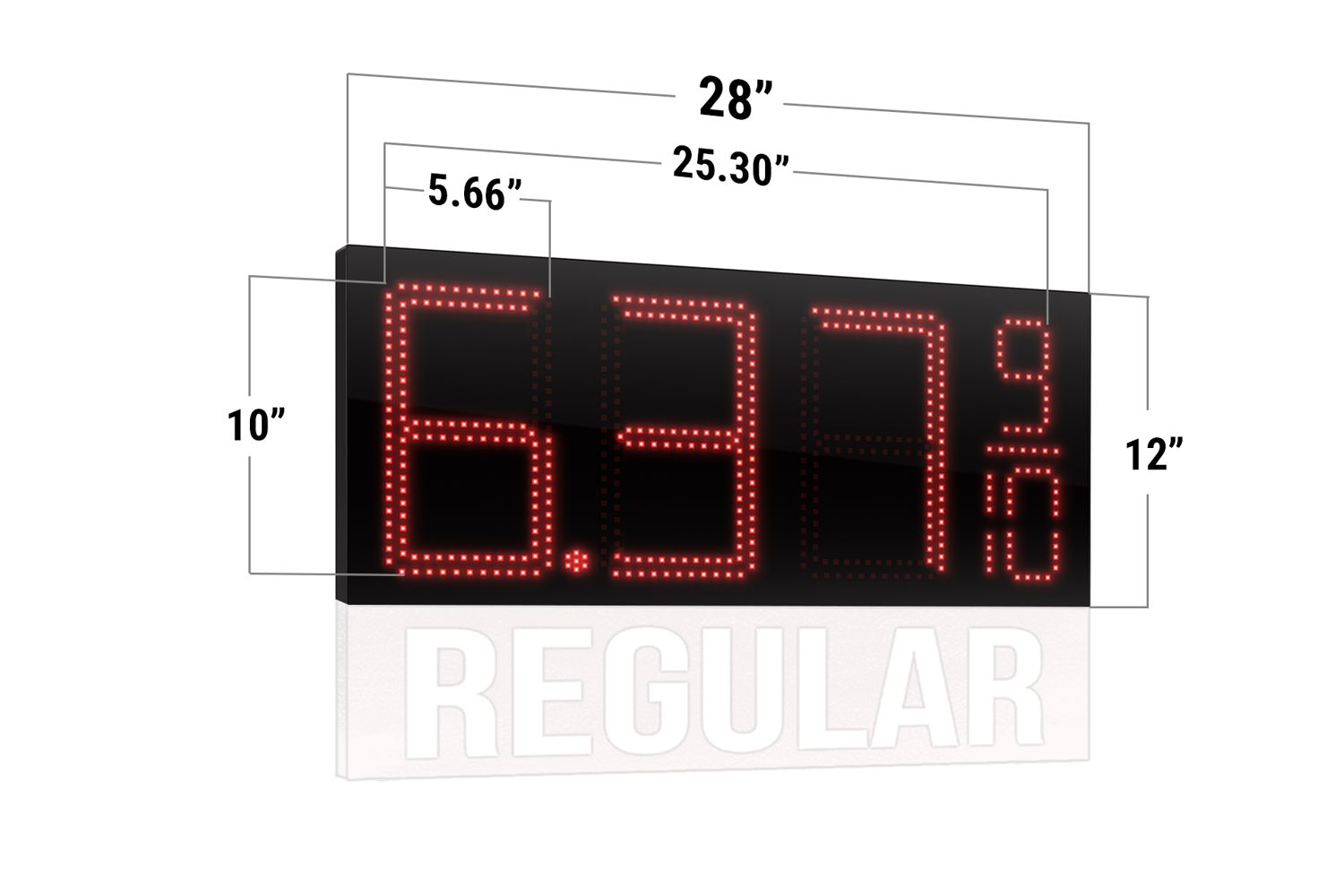 Versatile Range LED Gas Station Digit Signs: 10 to 24 - Bright, Durable, & Energy-Efficient
