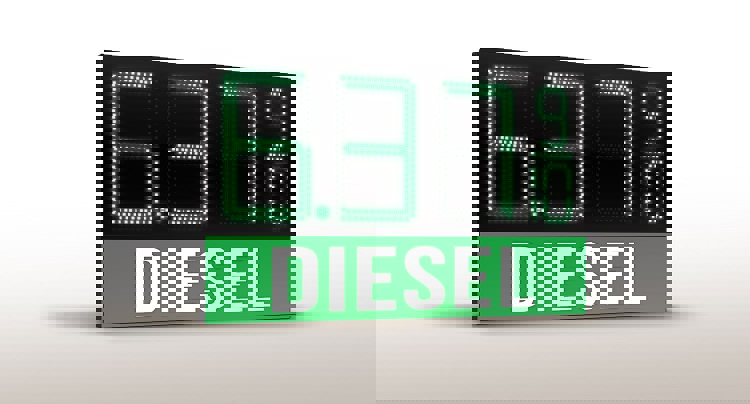 Versatile Range LED Gas Station Digit Signs: 10 to 24 - Bright, Durable, & Energy-Efficient