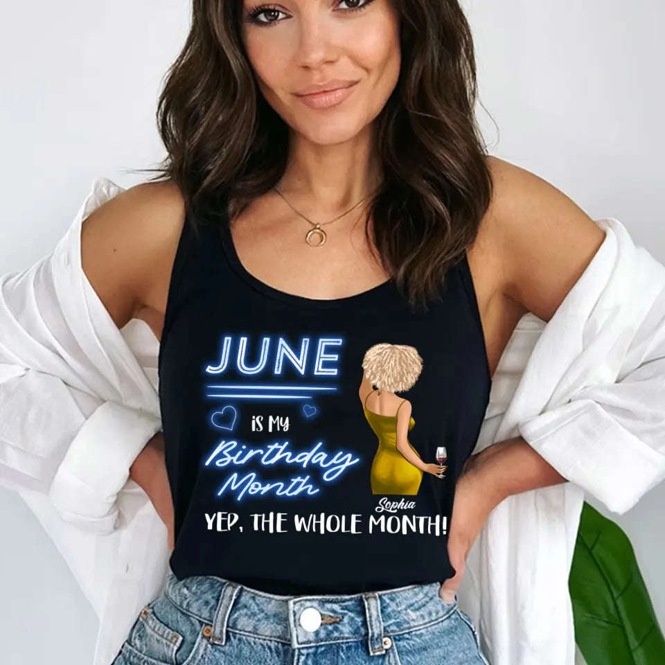 June Birthday Shirt - Custom Birthday Gift for Women Born in June
