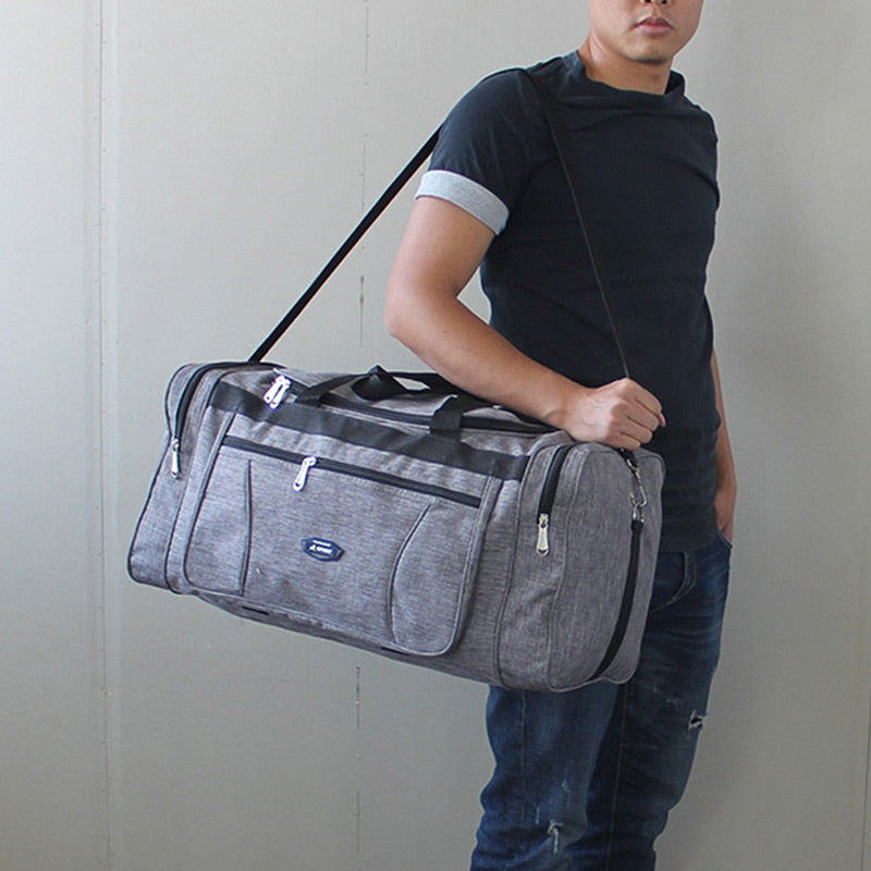 Lkblock Oxford Waterproof Men's Travel Duffle Bag - Large Capacity Business & Weekend Hand Luggage