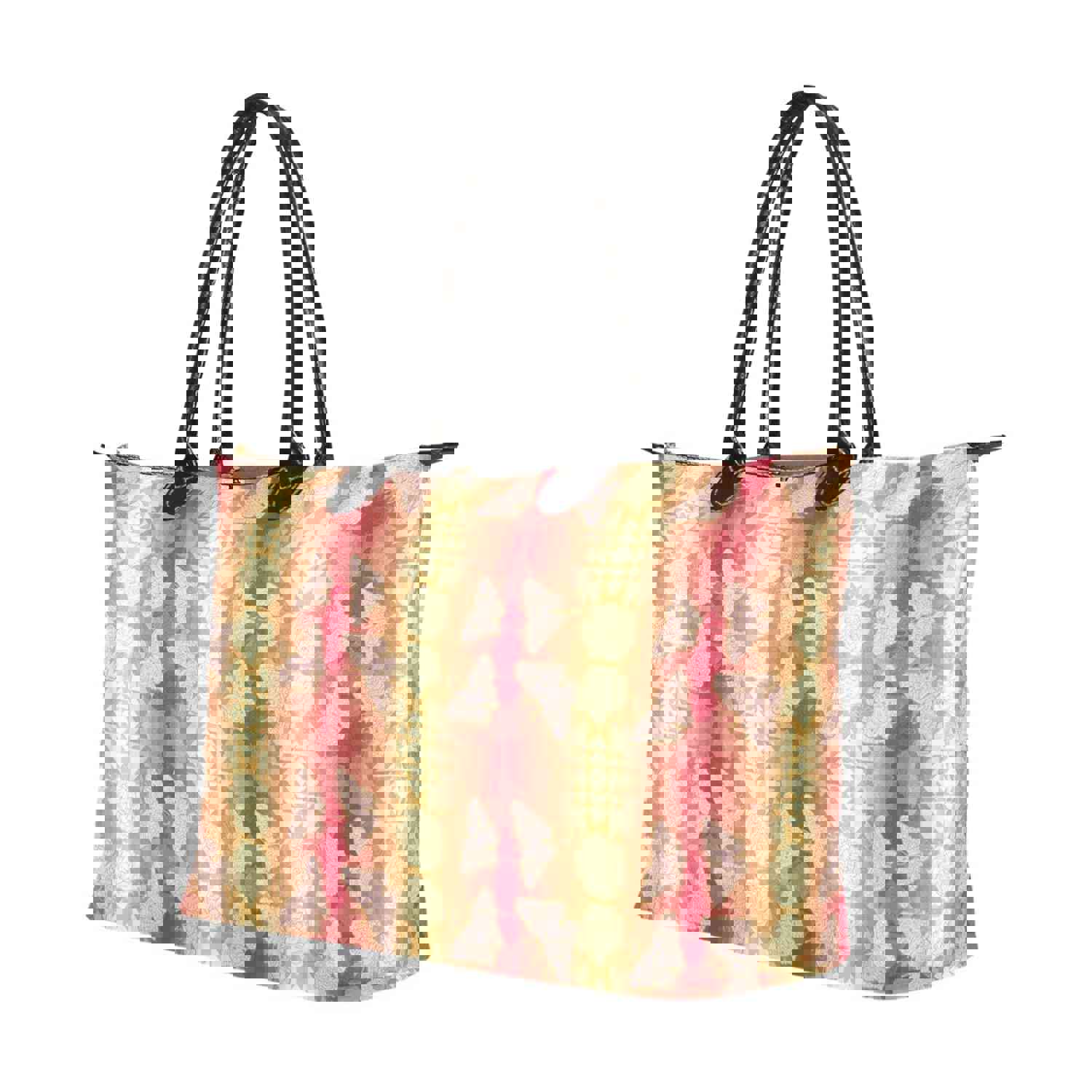 Butterfly and Roses on Geometric Single-Shoulder Lady Handbag
