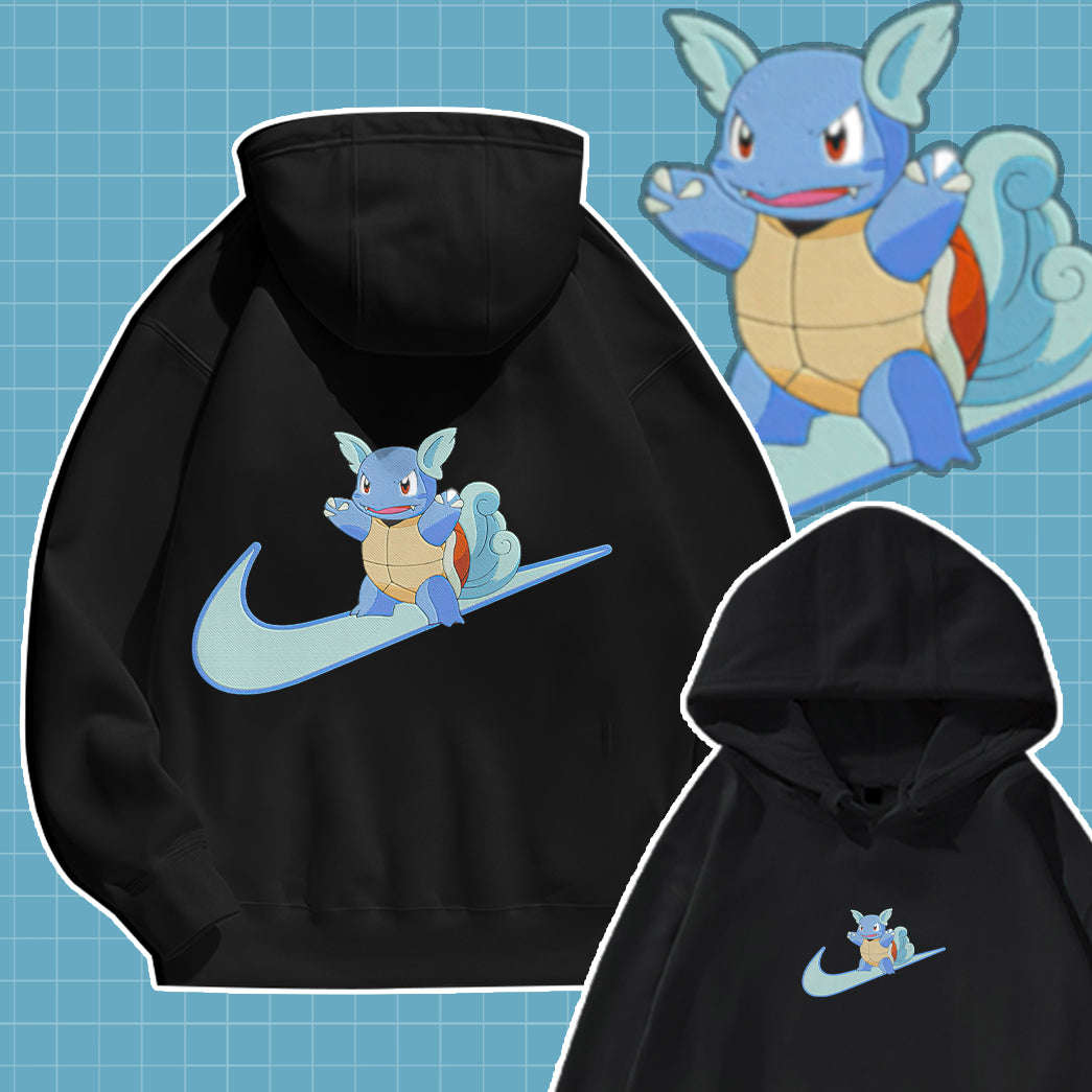 Wartortle Simple Swoosh Custom 2-Side Printed Hoodie