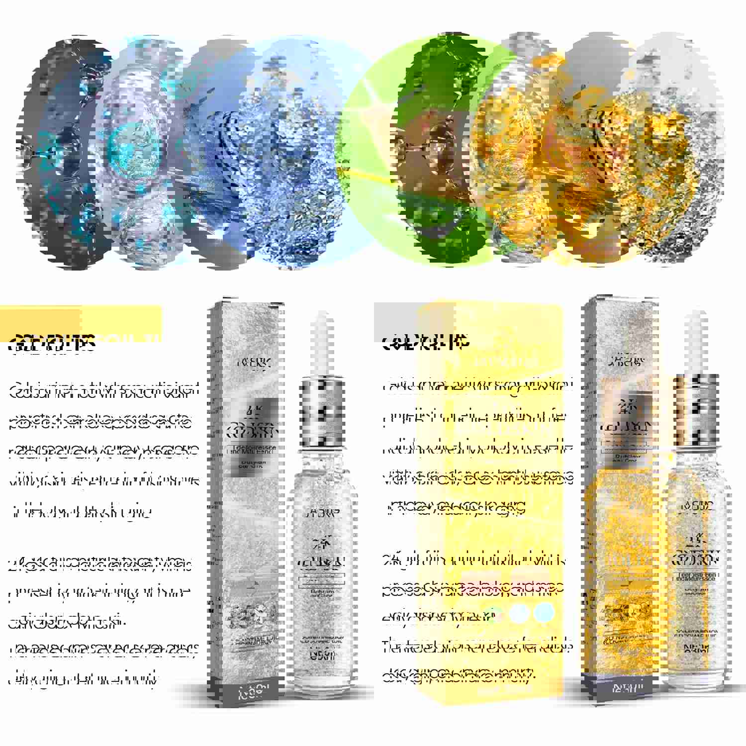 24K Gold Collagen Snail Anti-Aging Face Serum
