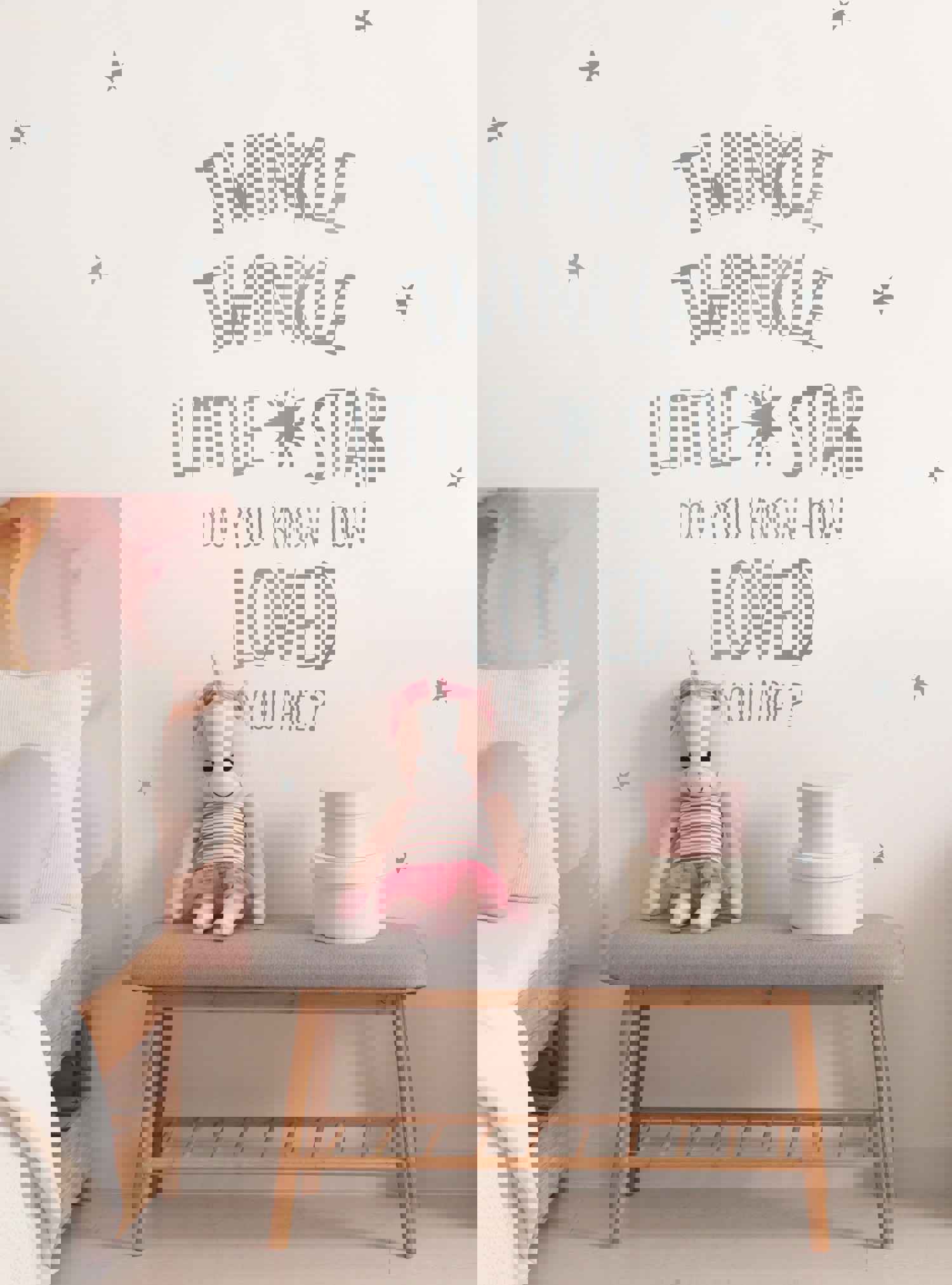 Twinkle Twinkle Little Star Wall Decal - Customizable Nursery Decor